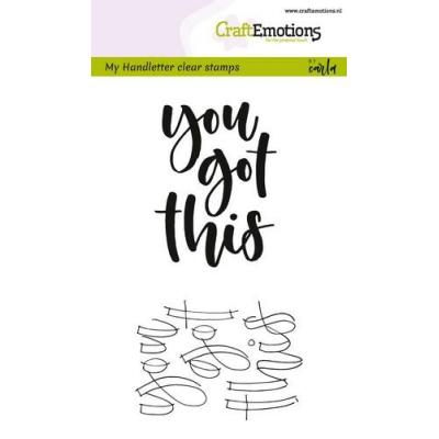 CraftEmotions Clear Stamps - You got this